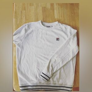 White vintage Fila sweatshirt L